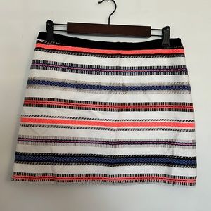 Milly women’s striped mini skirt NWT